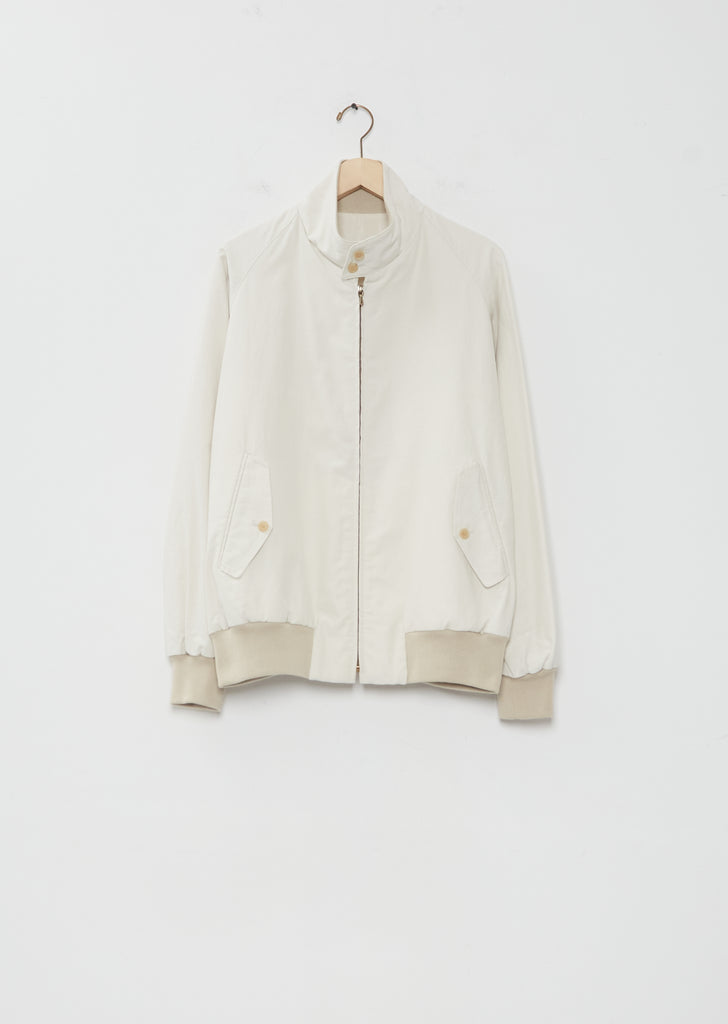 Cotton Silk Back Gabardine Harrington Jacket