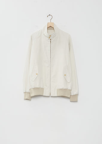 Cotton Silk Back Gabardine Harrington Jacket