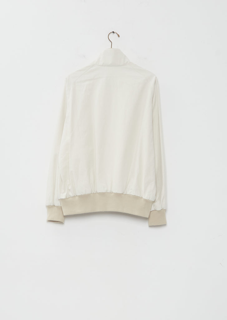 Cotton Silk Back Gabardine Harrington Jacket