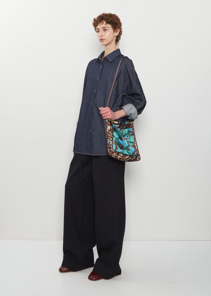 Scarf Bag, Small — Brown