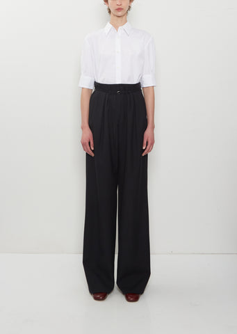 Peacha Wool Pants — Black