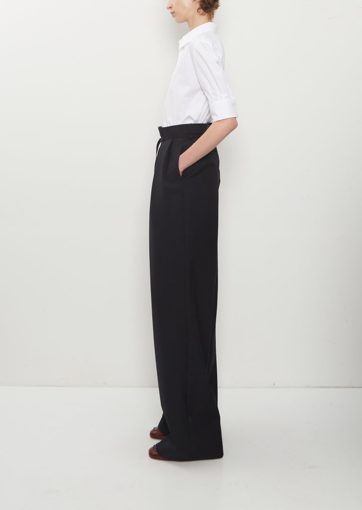 Peacha Wool Pants — Black