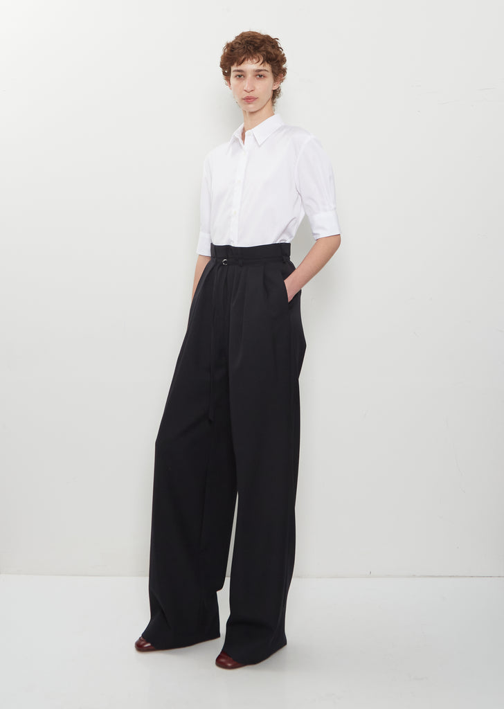 Peacha Wool Pants — Black