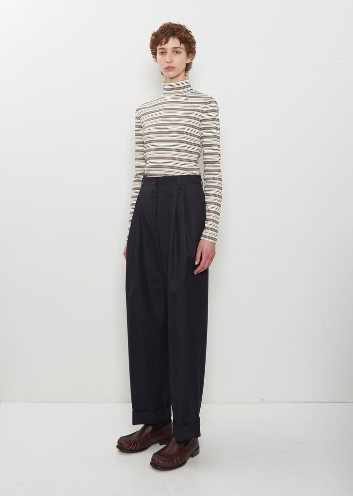 Partan Wool Pants — Navy