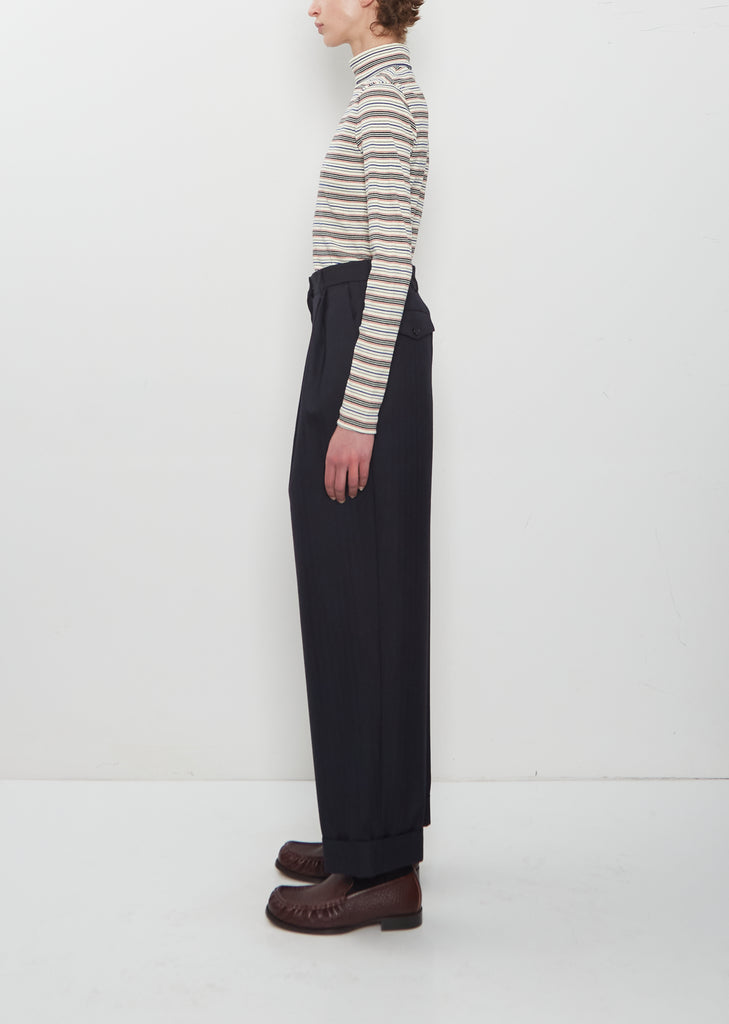 Partan Wool Pants — Navy
