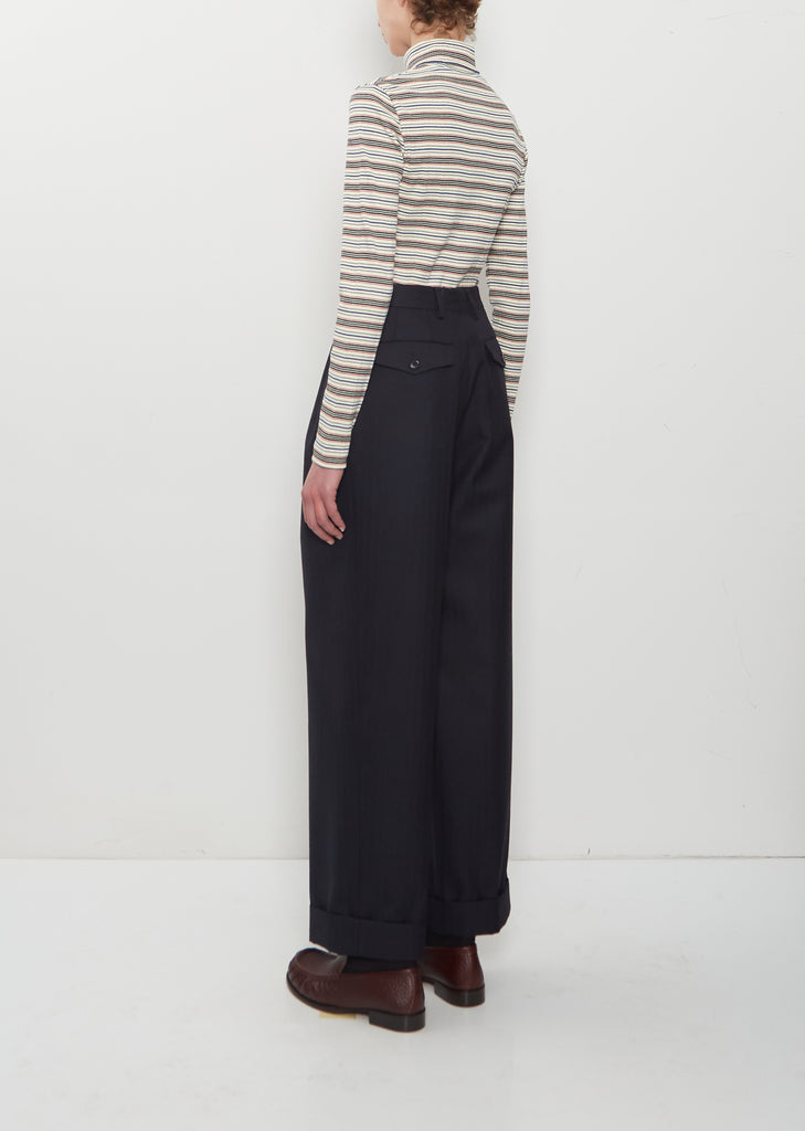 Partan Wool Pants — Navy