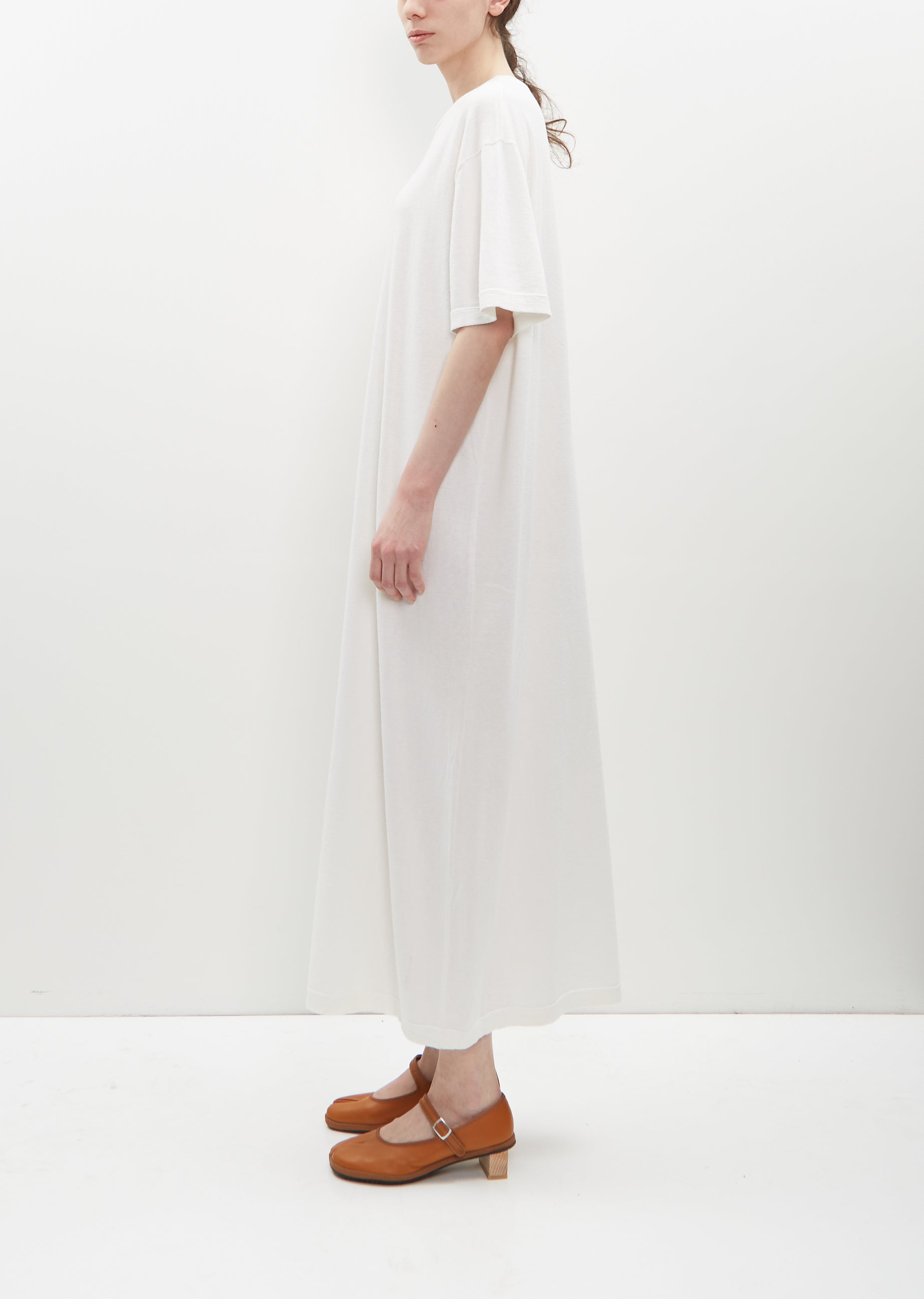 white cashmere dress its elevated with a flat Women's Long Sleeve Cashmere Blend