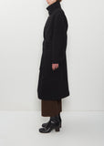 Wrap Wool Coat — Black