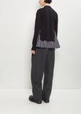 Cotton Poplin x Knit Cardigan