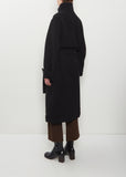 Wrap Wool Coat — Black