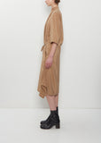 Soft Collar Silk Dress — Toffee