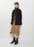 Short Wool Duffle Coat — Black