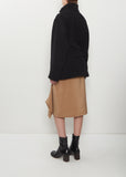 Short Wool Duffle Coat — Black