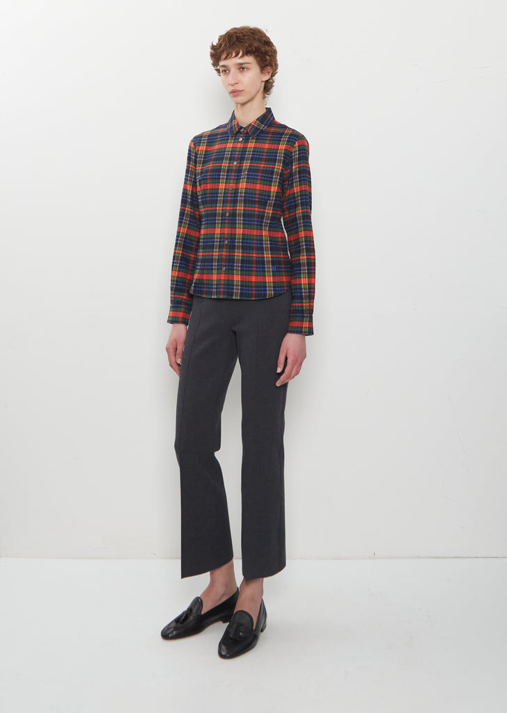 Stretch Cotton Geo Kick Pant — Charcoal