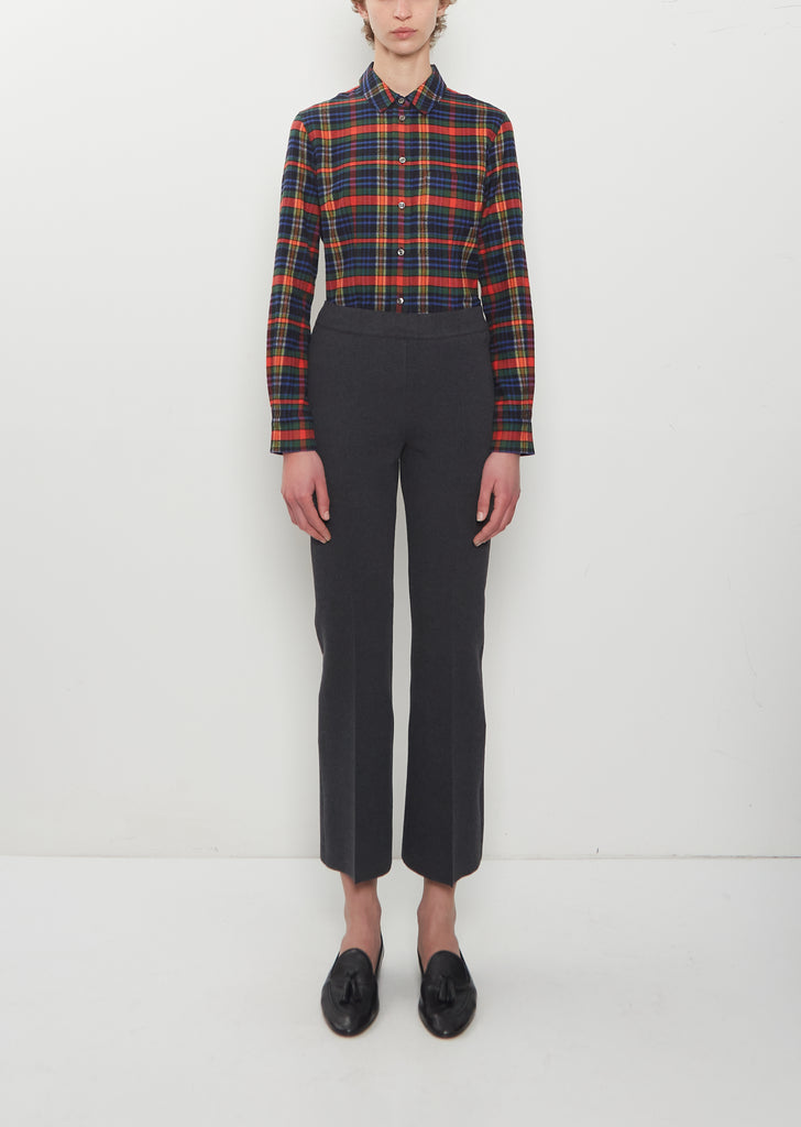 Stretch Cotton Geo Kick Pant — Charcoal