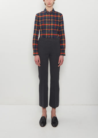 Stretch Cotton Geo Kick Pant — Charcoal