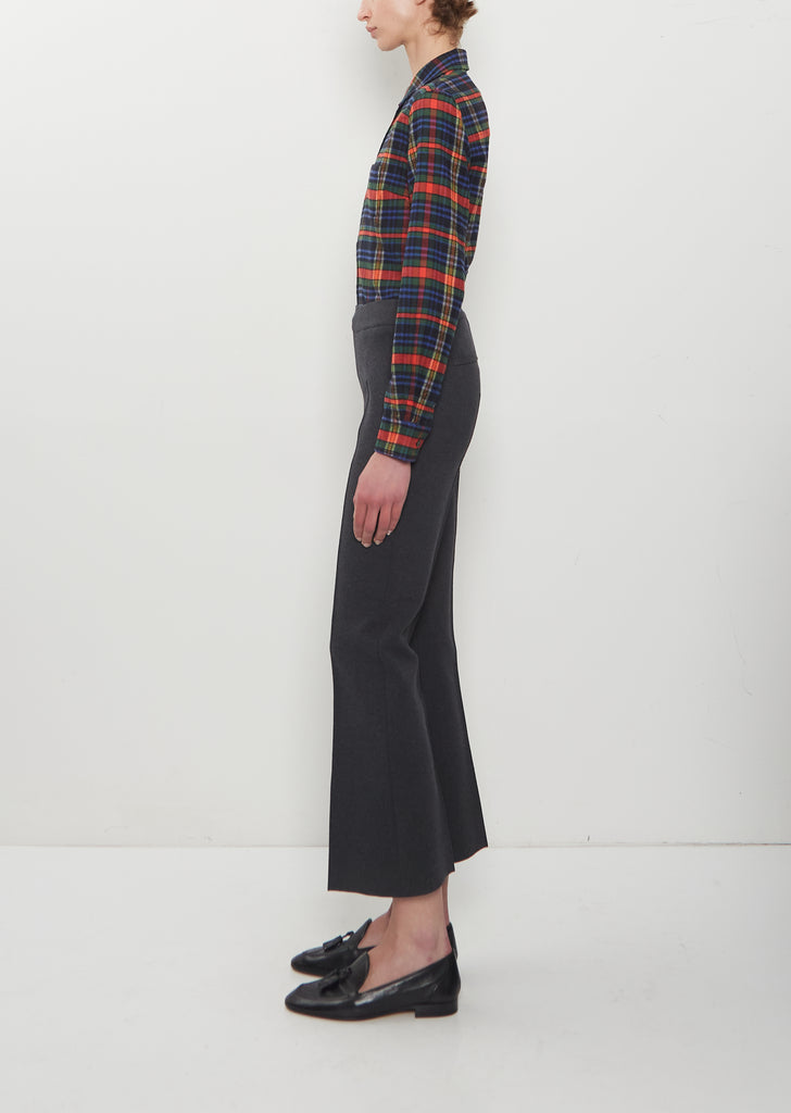 Stretch Cotton Geo Kick Pant — Charcoal
