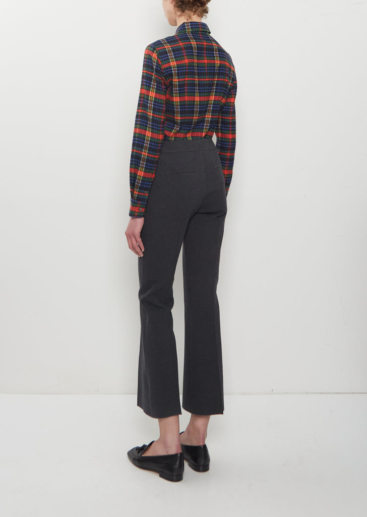 Stretch Cotton Geo Kick Pant — Charcoal