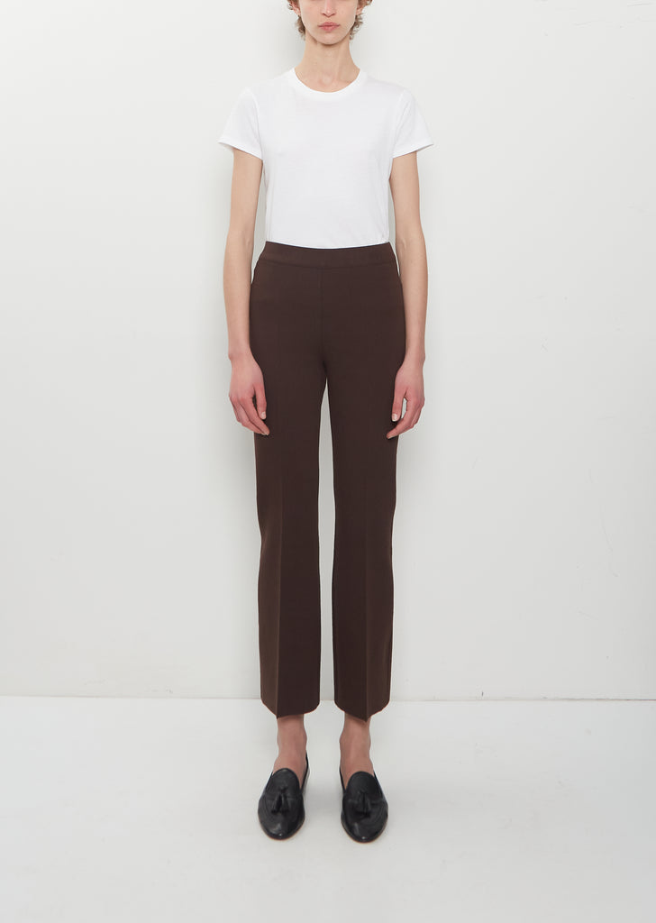Stretch Cotton Geo Kick Pant — Chocolate