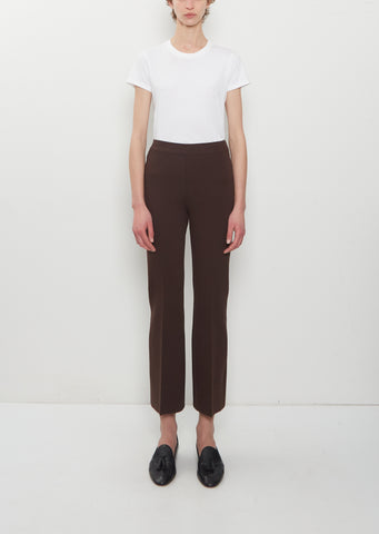 Stretch Cotton Geo Kick Pant — Chocolate