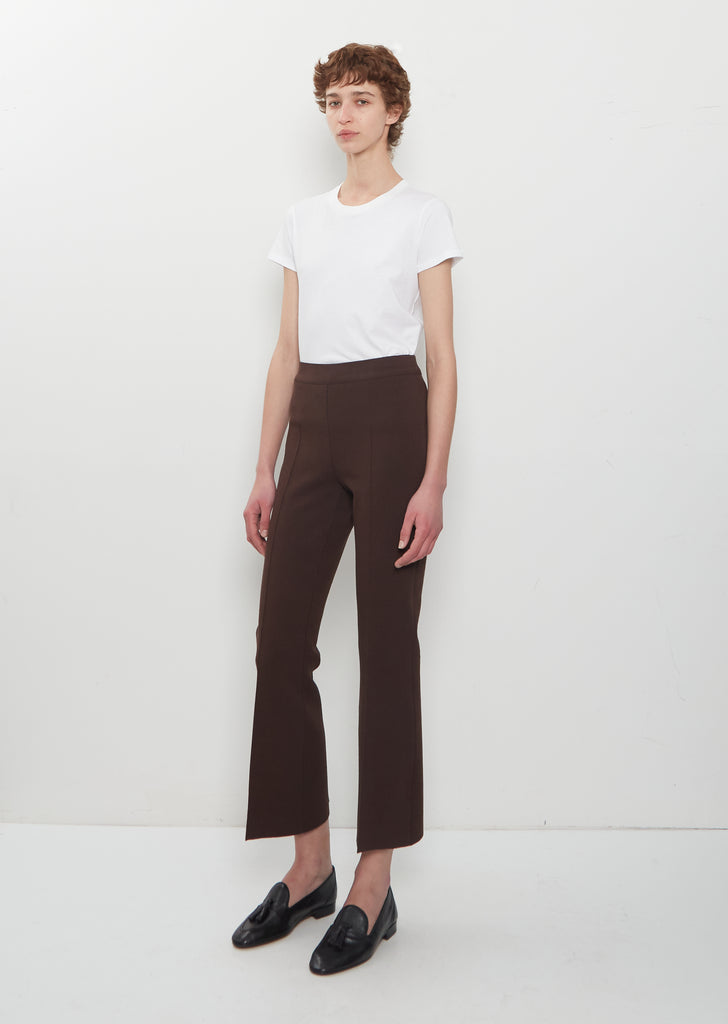 Stretch Cotton Geo Kick Pant — Chocolate