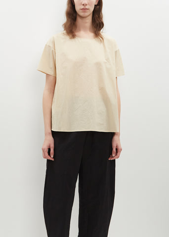 Light Poplin Short Sleeve Top
