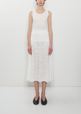 n°523 Kelly Lace Cashmere Skirt — Snow
