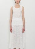 n°522 Boxer Lace Cotton Cashmere Top — Snow