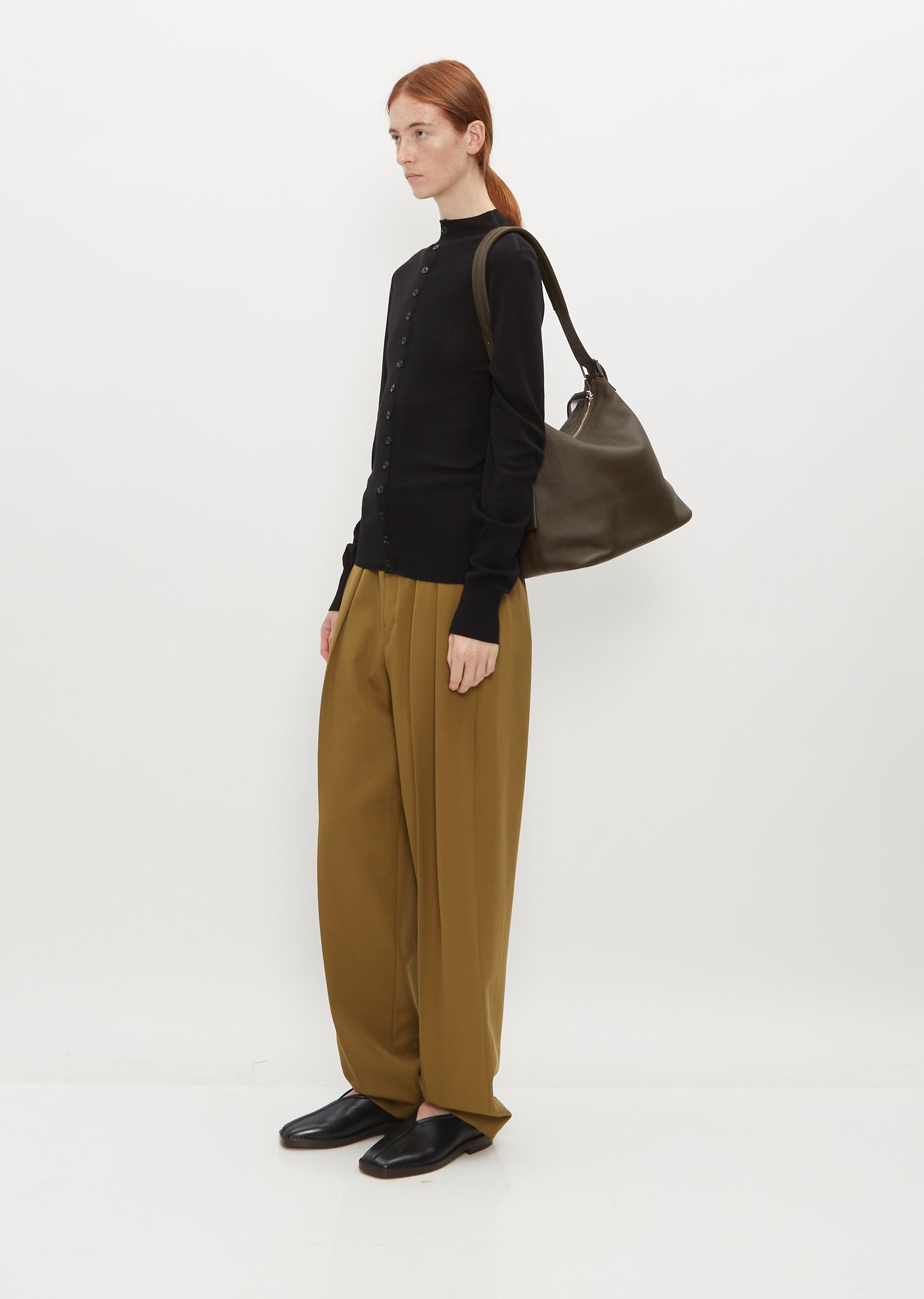 Lemaire Hobo Belt Bag Dark Tobacco