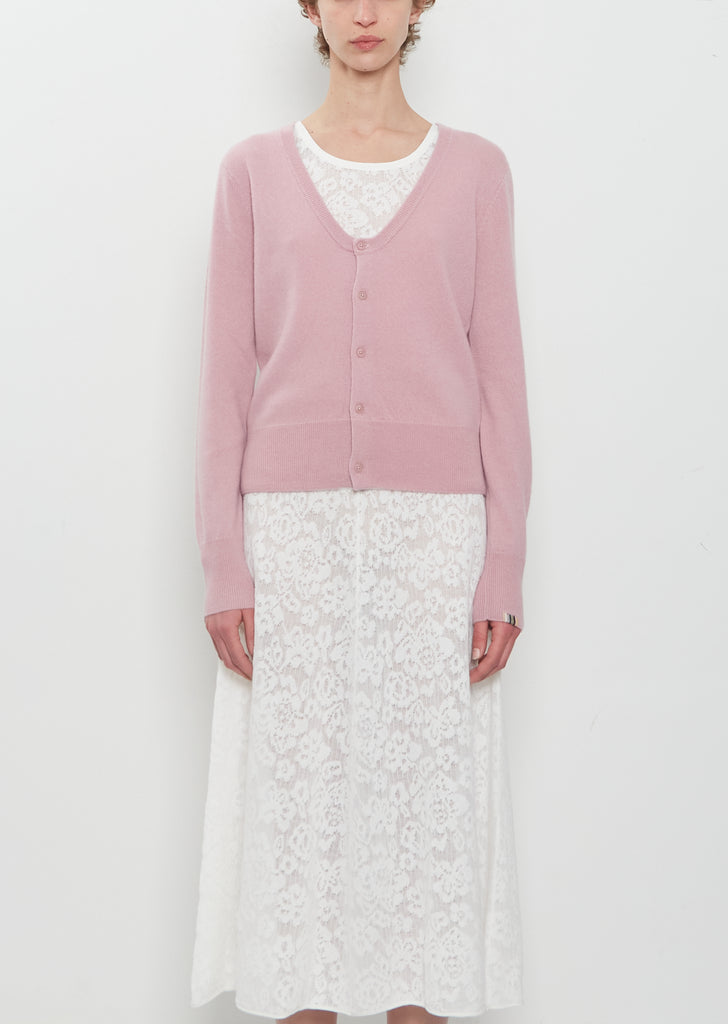 n°511 Dorothea Cashmere Scoop Neck Cardigan — Rosa