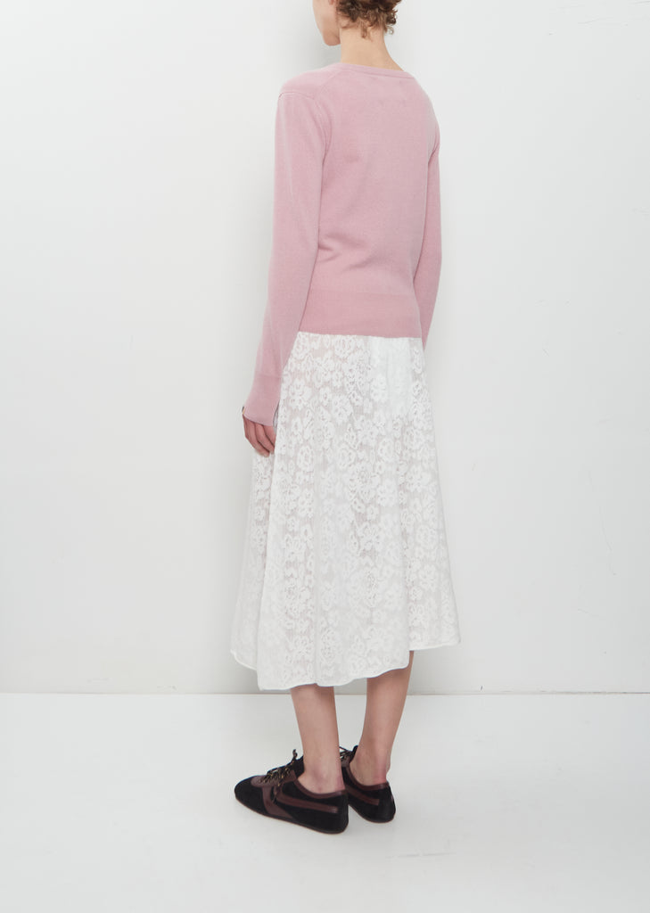 n°511 Dorothea Cashmere Scoop Neck Cardigan — Rosa