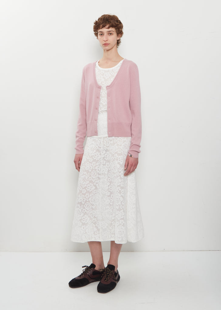 n°511 Dorothea Cashmere Scoop Neck Cardigan — Rosa