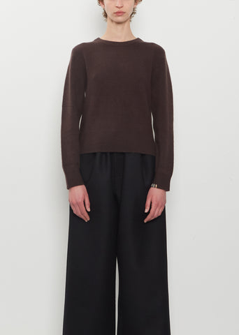 n°430 Jeanne Cashmere Crewneck — Dark Brown