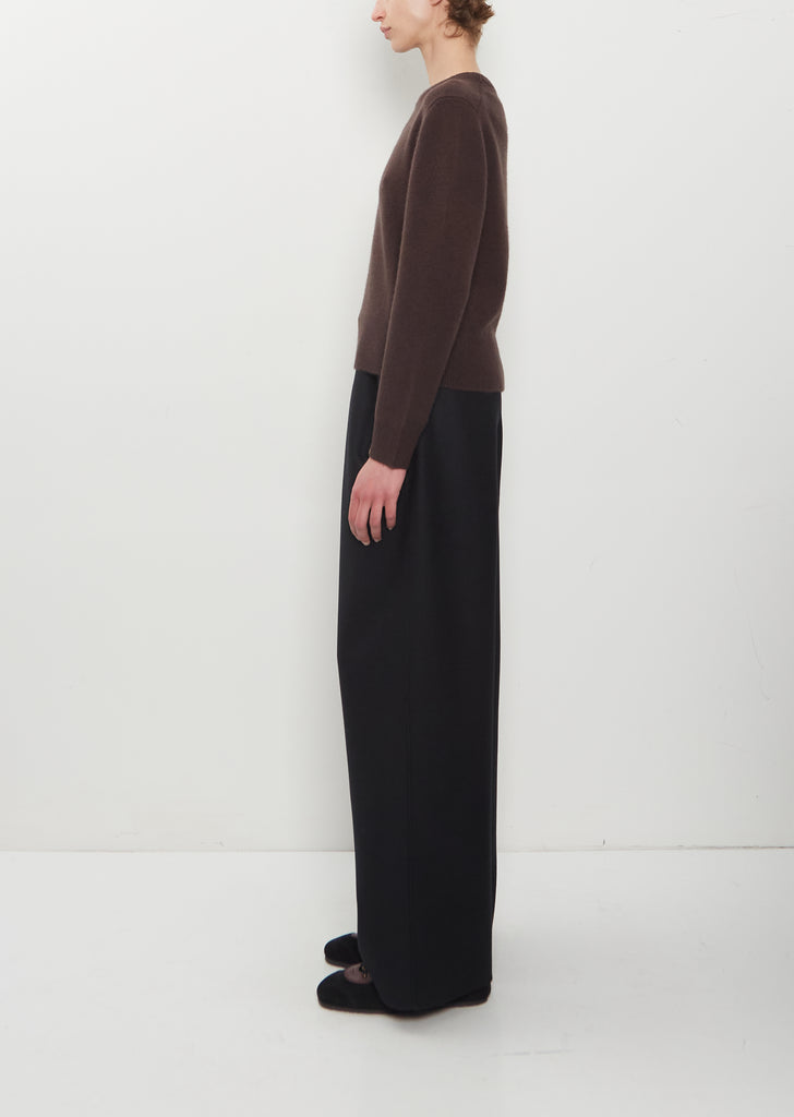 n°430 Jeanne Cashmere Crewneck — Dark Brown