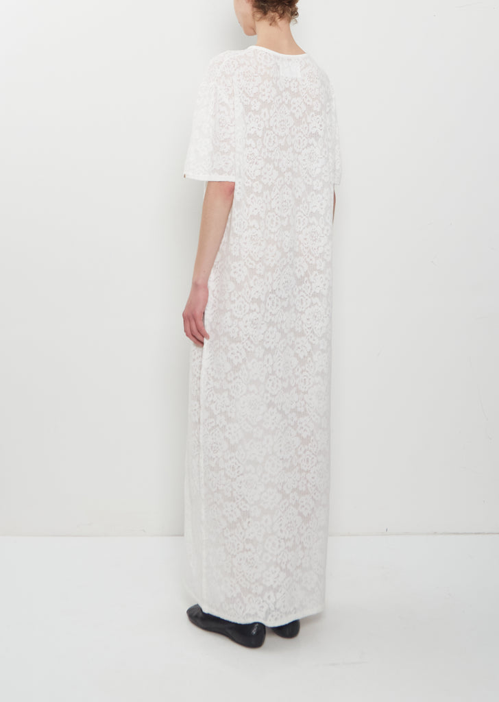 n°521 Spell Lace Cotton Cashmere Dress — Snow