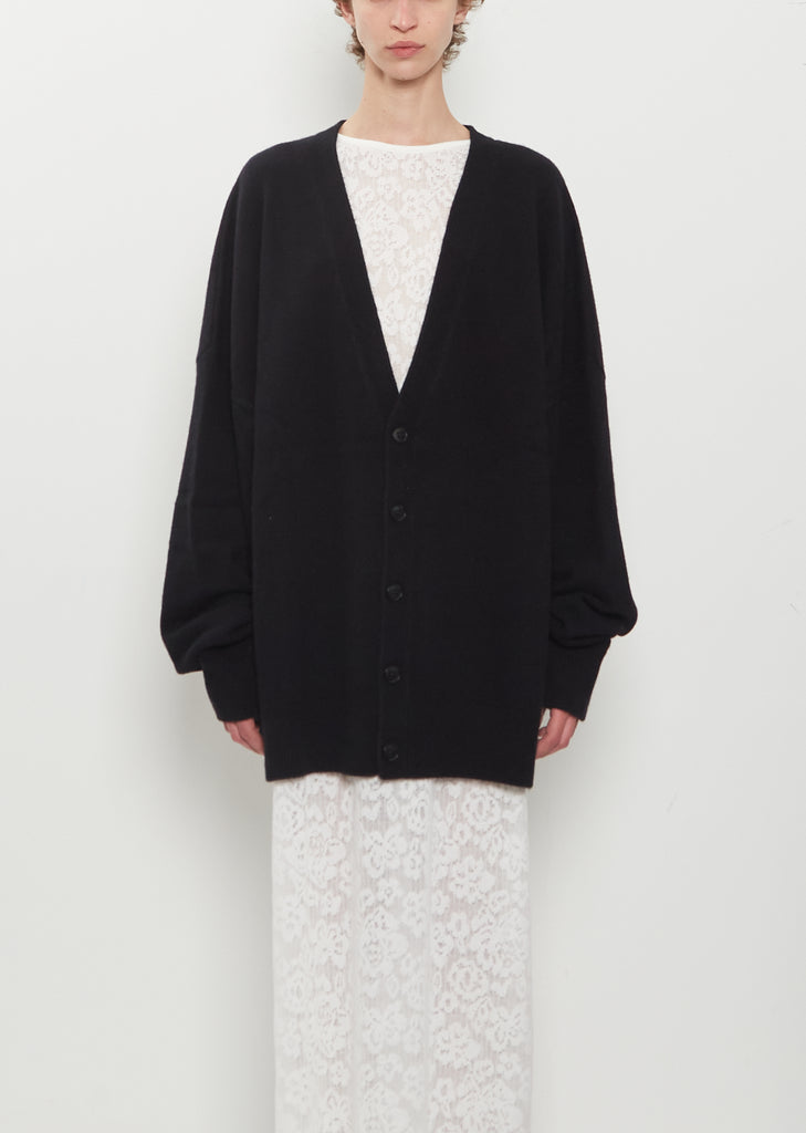 n°517 Simo Cashmere V-Neck Cardigan — Raven