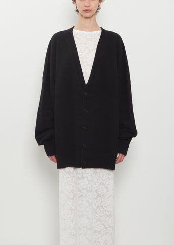 n°517 Simo Cashmere V-Neck Cardigan — Raven