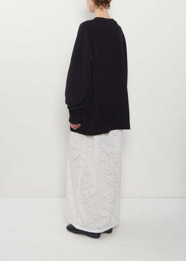 n°517 Simo Cashmere V-Neck Cardigan — Raven