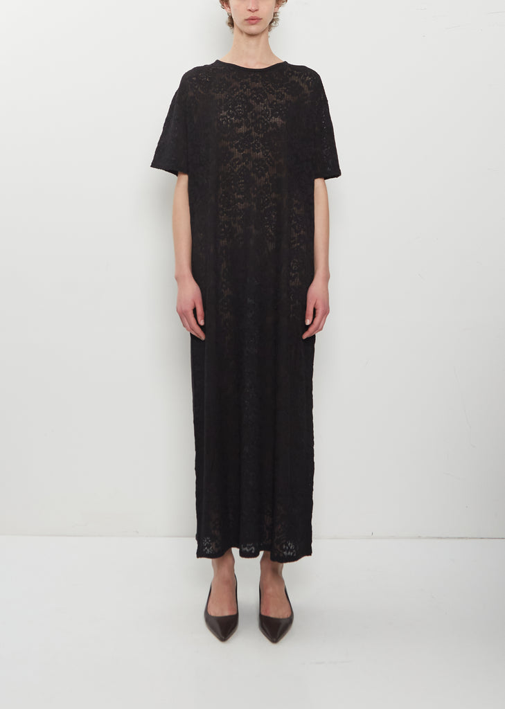 n°521 Spell Lace Cotton Cashmere Dress — Raven