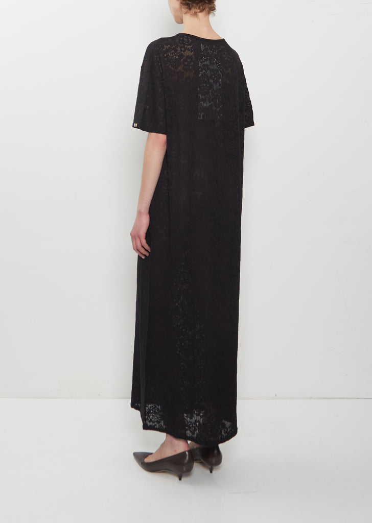 n°521 Spell Lace Cotton Cashmere Dress — Raven