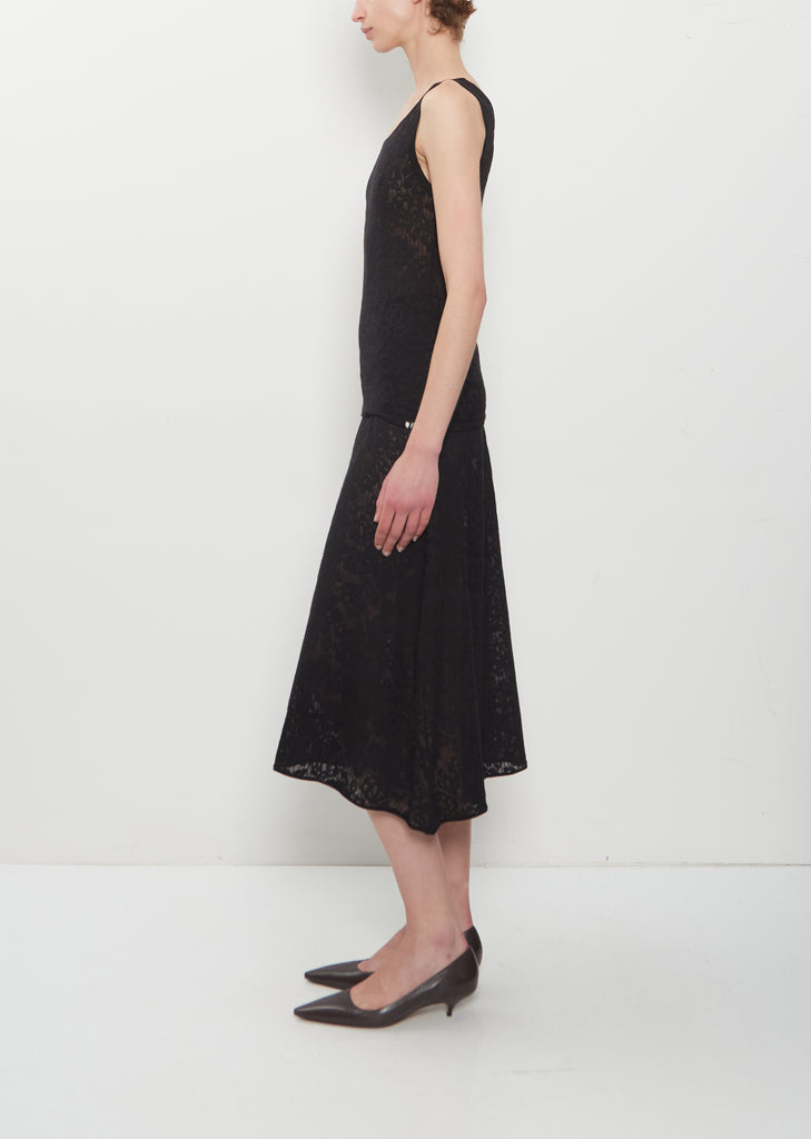 n°523 Kelly Lace Cashmere Skirt — Raven