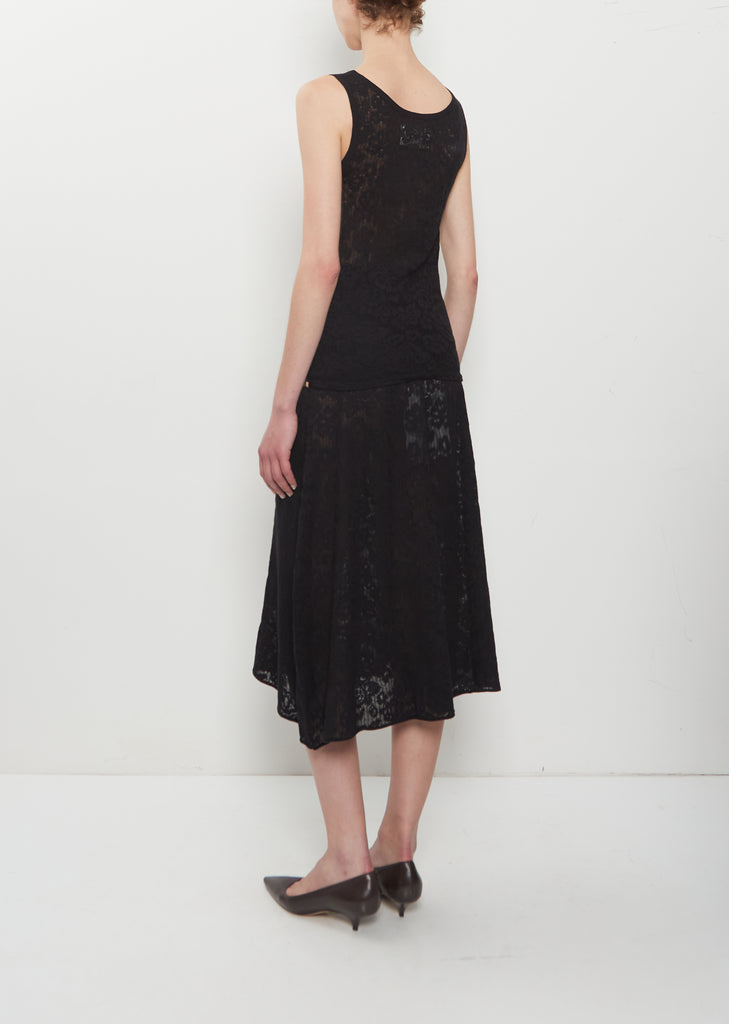 n°523 Kelly Lace Cashmere Skirt — Raven