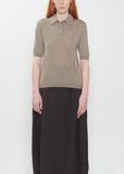Short Sleeve Polo — Taupe