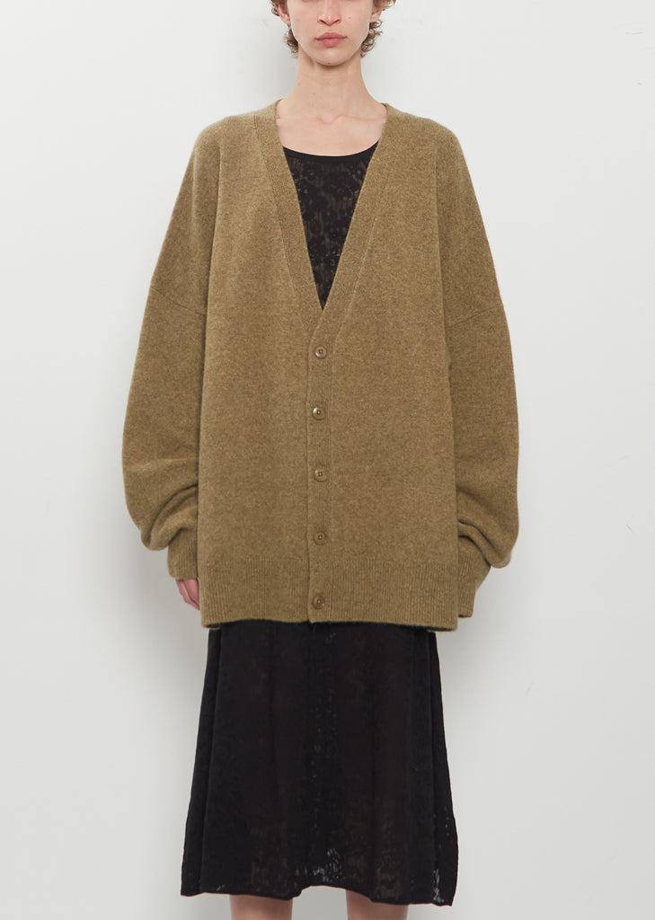 n°517 Simo Cashmere V-Neck Cardigan — Hunter