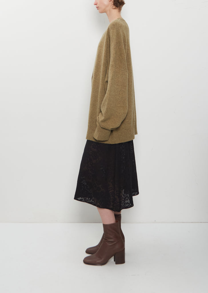 n°517 Simo Cashmere V-Neck Cardigan — Hunter