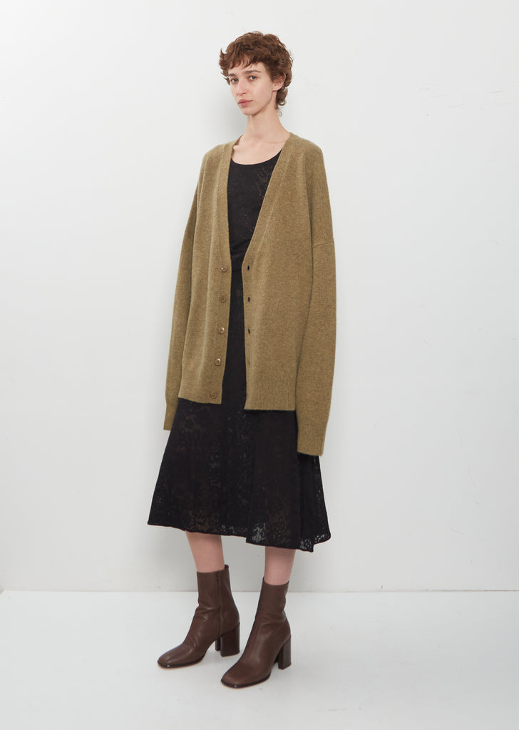 n°517 Simo Cashmere V-Neck Cardigan — Hunter