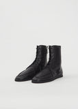 Soft Leather Lace-Up Boots