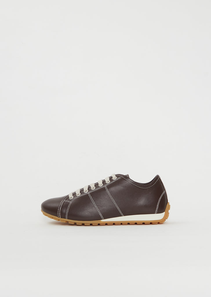 Flint Leather Sneaker — Tobacco