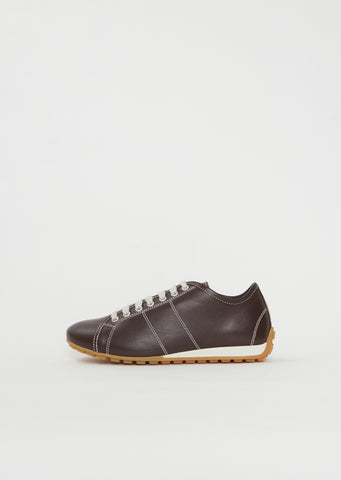 Flint Leather Sneaker — Tobacco