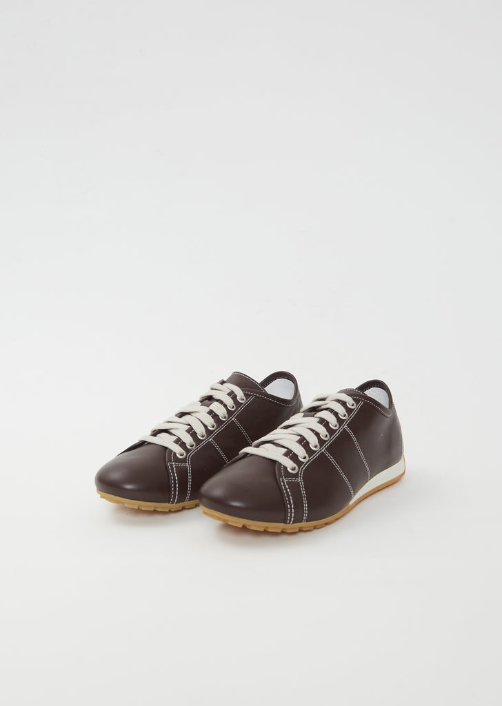 Flint Leather Sneaker — Tobacco